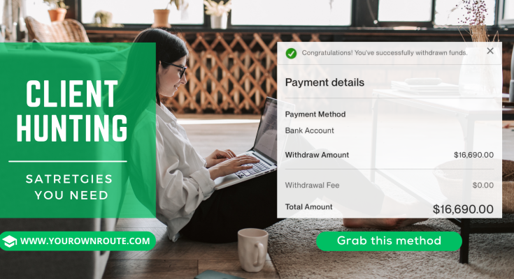 Hunting client via linked in
